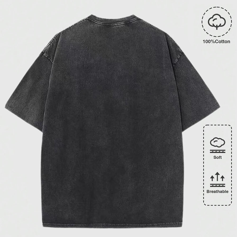 Lemons Local Hand Pickedprints Washed T-Shirts Women Cotton Oversize Tops Comfortable Distressed O-Neck T Shirt Summer Clothes