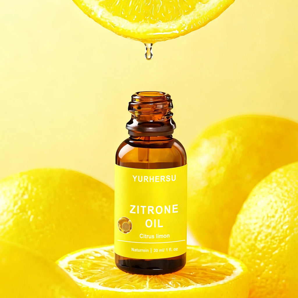 Lemon Essential Oil for Skin 30ml, Brightening, Acne Care, Blend with Carrier Oil, 100% Pure Natural