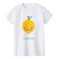 Cute Lemon Print Kids Tshirt Fashion White Harajuku Tee Shirts Summer Funny Short Sleeve Children Boys Girls T-shirt Clothes