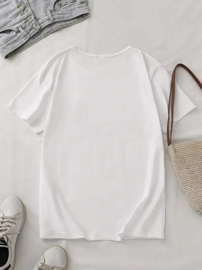 Limoncello Lemon Fruit Print T-Shirt, Casual Short Sleeve Crew Neck Summer Graphic Casual Streetwear Top Men Women Casual Tops