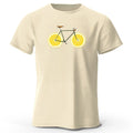 Summer New Fresh Lemon Bicycle Pure Cotton T-shirt 2026 Men's Leisure and Entertainment Printed T-shirt Large Loose Sports Top