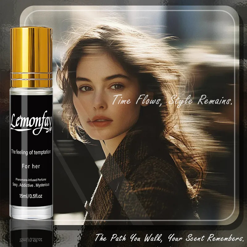 Lemonfay For Her Pheromone-Infused Perfume, Mysterious Addictive Roll-On Fragrance for Sensual Daily Wear & Alluring Attraction