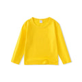 Autumn Spring Cotton Children T-shirt  Boys Girls Tees Long Sleeve White Shirt Kids Tops Baby Clothes Solid Black White Yellow