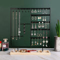 5-in-1 Detachable Jewelry Stand - Wooden Display Organizer for Earrings, Necklaces, Rings, Bracelets & Watches