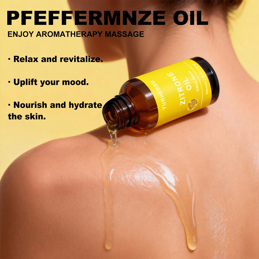 Lemon Essential Oil for Skin 30ml, Brightening, Acne Care, Blend with Carrier Oil, 100% Pure Natural